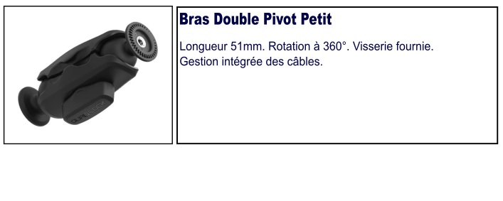 Bras double pivot - Petit - Quad Lock