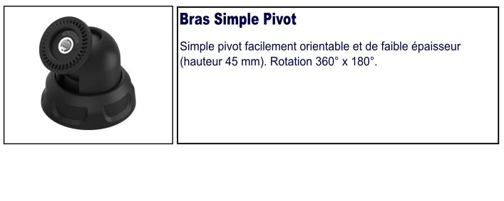 Bras simple pivot Quad Lock
